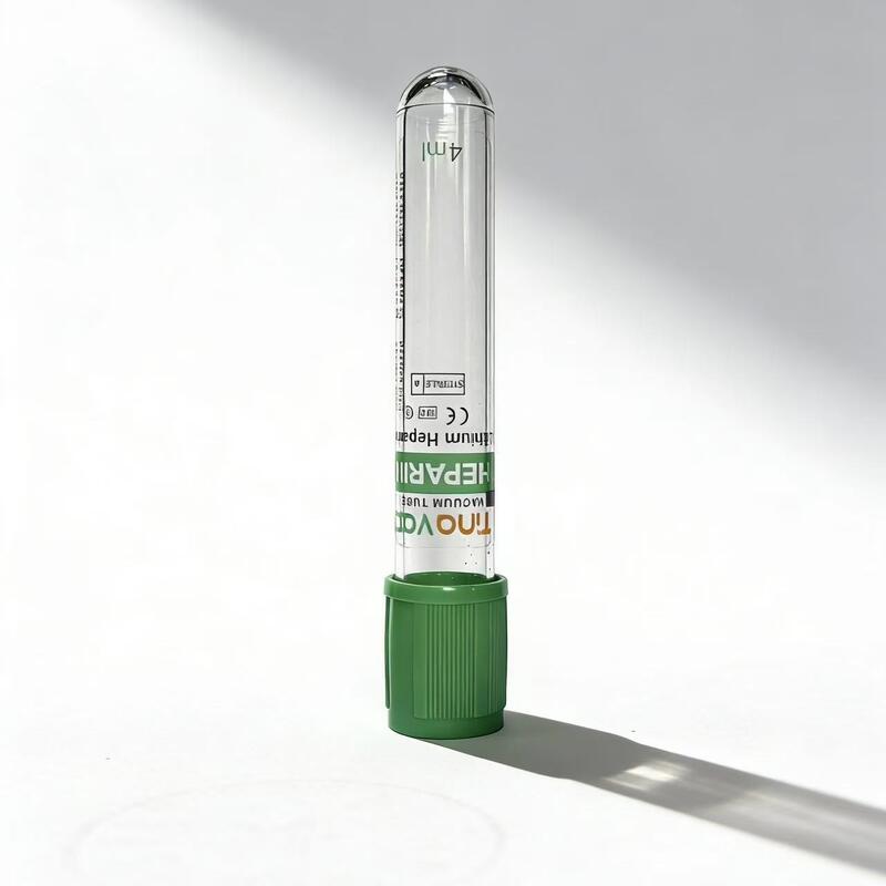 Green Top Li-Heparin Tubes with Transparent Labeling: Unobstructed Sample Visualization
