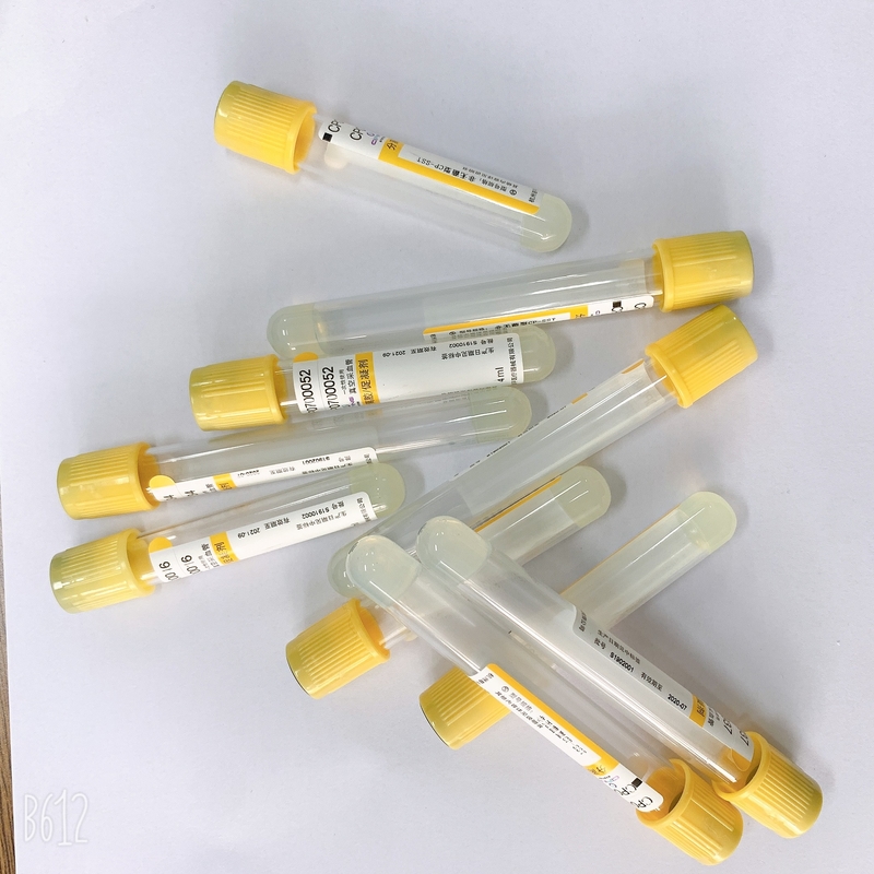 Plastic / Glass Tubes Yellow Top Tube Blood Collecting  Anticoagulant