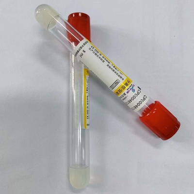 血塊の活性剤の管のオレンジ赤の帽子の血清の標本1 - 10ml