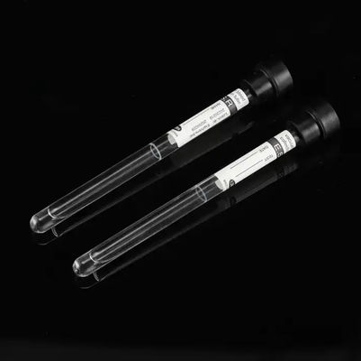 黒 1:4 クエン酸ナトリウム入りディスポーザブル採血管。機械に直接セットして使用できます。